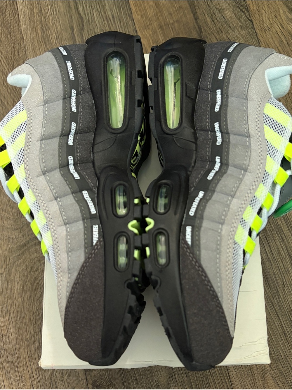 Size - 9.5 Neon/Undefeated collab Air Max 95 Style Sneakers